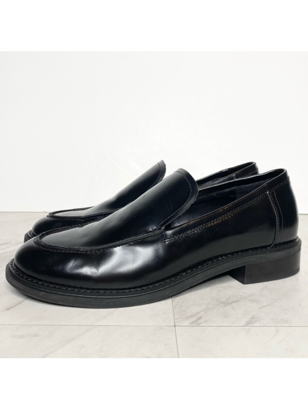 Steve Madden Larusso Black Leather Loafer 9M